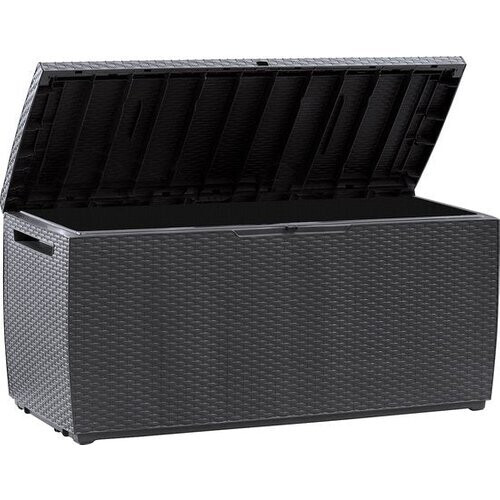 Tweedekans Keter Opberbox Capri - 305L Wielen Vergrendelbaar - Antraciet Tweedehands