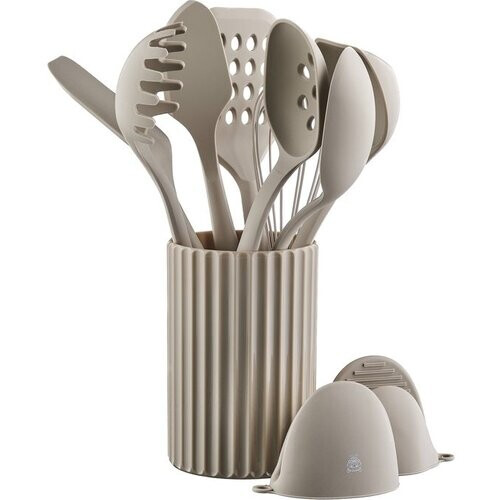 Tweedekans Keukengerei set van hout en siliconen GUNNAR - 11 stuks Tweedehands