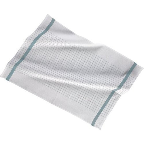 Tweedekans Keukenhanddoek 50x70cm, set van 3, witte streep in het midden, zacht blauw Tweedehands