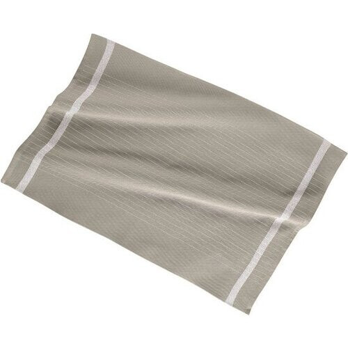 Tweedekans Keukenhanddoek 50x70cm, set3, gestreepte gekleurde center, taupe Tweedehands