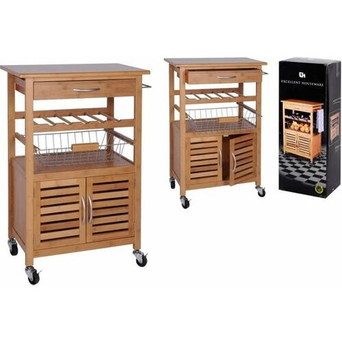 Tweedekans Keukentrolley BamboeExcellent Houseware Tweedehands