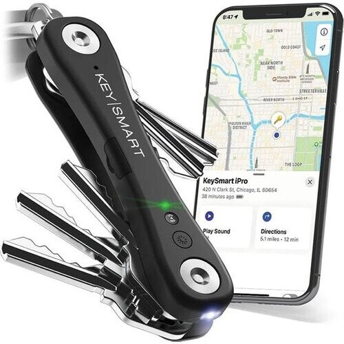 Tweedekans Keysmart Sleutelhanger - Ipro - Find My Functie - Duurzame Batterij - Zwart Tweedehands