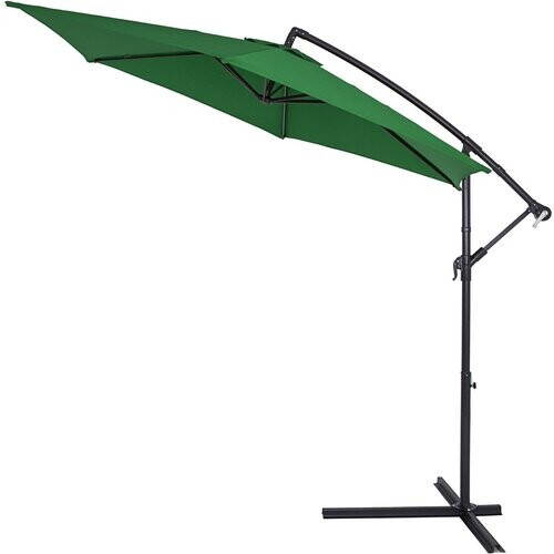 Tweedekans Kingsleeve Zweefparasol - Ø330cm UV-Bescherming 50+ Slinger - Groen Tweedehands