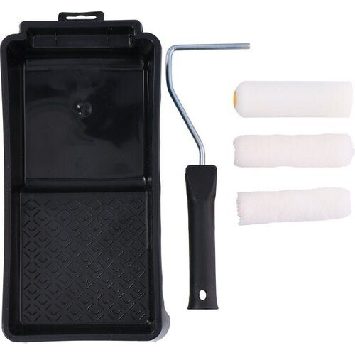 Tweedekans Kinzo Schilderset - 5-Delig: 3 Verfrollers (2x Vachtroller, 1x Schuimroller), 1 Verfbakje, 1 Beugel Tweedehands