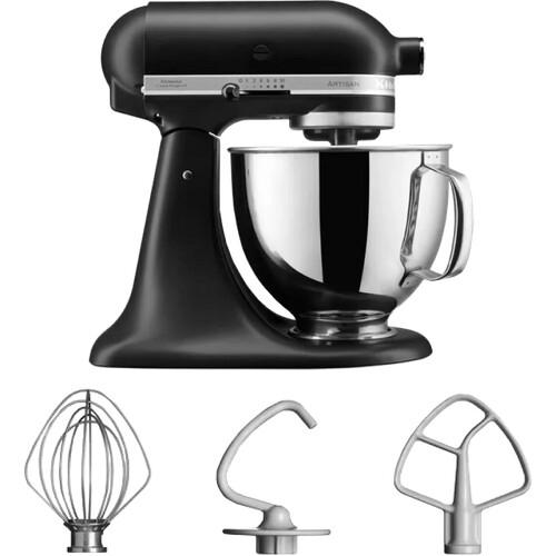 Tweedekans KitchenAid Artisan Mixer 5KSM125EBM Mat Zwart Tweedehands