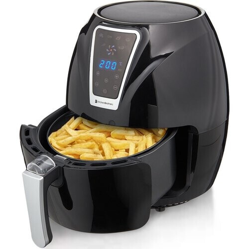 Tweedekans KitchenBrothers Airfryer - Heteluchtfriteuse - 1300W - 3,5L - Zwart Tweedehands