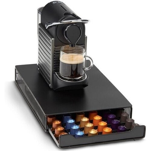 Tweedekans KitchenBrothers Capsulehouder met Lade - Geschikt voor Nespresso - 60 Cups - Zwart Tweedehands