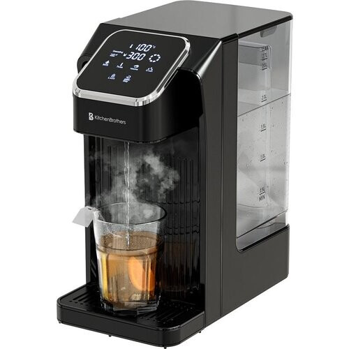 Tweedekans KitchenBrothers Heetwaterdispenser - Heetwatertap - 40-100°C - 100/150/200/250/300/350/400 ml - Instant Waterkoker - 2.7L - Zwart Tweedehands