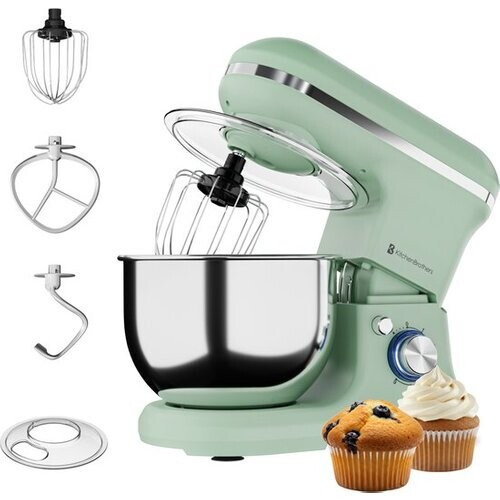 Tweedekans KitchenBrothers Keukenmachine - 1200W - Keukenrobot - 5L - Broodmixer - Mixer met Mengkom - Keukenmixer - Pastelgroen Tweedehands