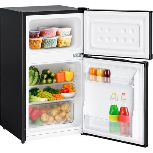 Tweedekans KitchenBrothers Koelkast - 61L Koelvak - 24L Vriesvak - IJskast - Koelvriescombinatie - Frigo - Vrijstaand - Zwart Tweedehands