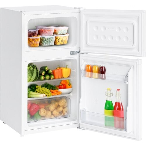 Tweedekans KitchenBrothers Koelkast - 61L Koelvak - 24L Vriesvak - Koelvriescombinatie - Vrijstaand - 50x48x85 cm - Wit Tweedehands