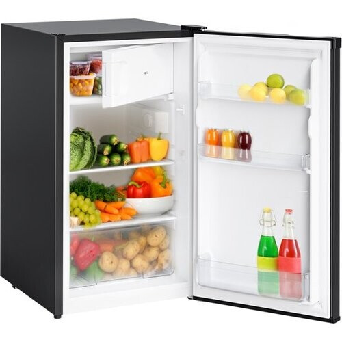 Tweedekans KitchenBrothers Koelkast - 88L Koelvak - 14L Vriesvak - IJskast - Koelvriescombinatie - Frigo - Vrijstaand - Zwart Tweedehands