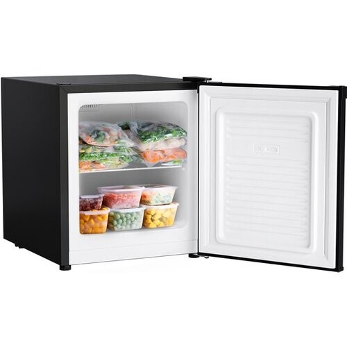 Tweedekans KitchenBrothers Mini Vriezer - 33L - Kleine Diepvrieskast - Vrijstaand - Compact - Zwart Tweedehands