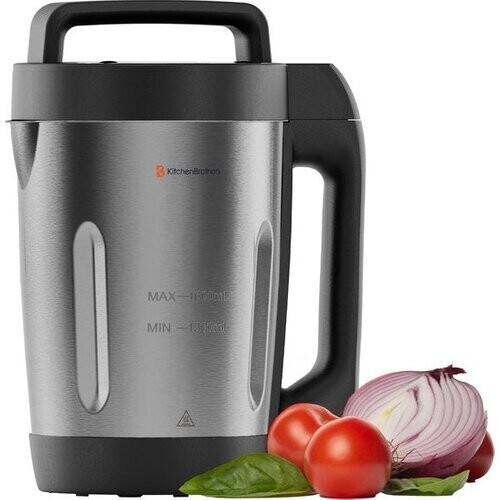 Tweedekans KitchenBrothers Soepmaker - Blender - tot 800W - 1.6L - RVS/Zwart Tweedehands
