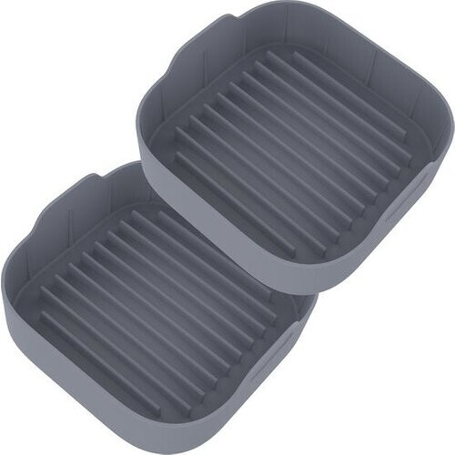 Tweedekans KitchenLove Airfryer Bakjes Siliconen XXL - 2 Stuks - Vierkant - Bakpapier Alternatief - Accessoires - BPA Vrij - 20CM Tweedehands