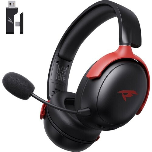 Tweedekans Kofire Picun G3 Draadloze Gaming Headset – Over-Ear Koptelefoon met Microfoon – 53mm Drivers – 50 Uur Batterijduur – PC/PS4/PS5/Nintendo Switch/Xbox – Zwart/Rood – 238g Tweedehands