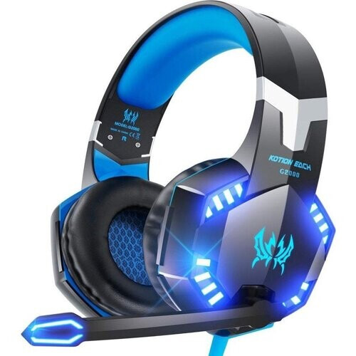 Tweedekans KOTION EACH G2000 Gaming Headset - Zwart/Blauw - Geschikt voor PS5, Xbox Series X, Windows & Switch Tweedehands