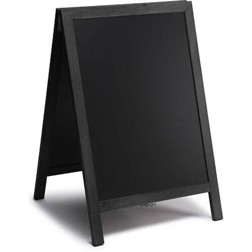 Tweedekans Krijtstoepbord - Houten Frame - bxh 75x135cm - ZWART Tweedehands