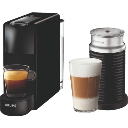 Tweedekans Krups Nespresso Essenza Mini XN1118 Zwart + Melkopschuimer Tweedehands