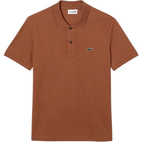 Tweedekans Lacoste Petit Piqué Polo Slim Fit – Bruin – Maat FR 9 / US 4XL Tweedehands