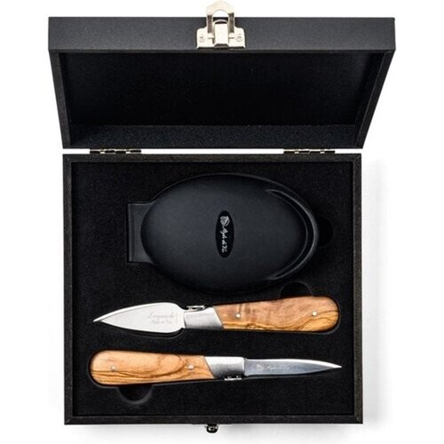 Tweedekans Laguiole Style de Vie - Luxury Line - Oestermes giftset 2-delig - Olijfhout Tweedehands