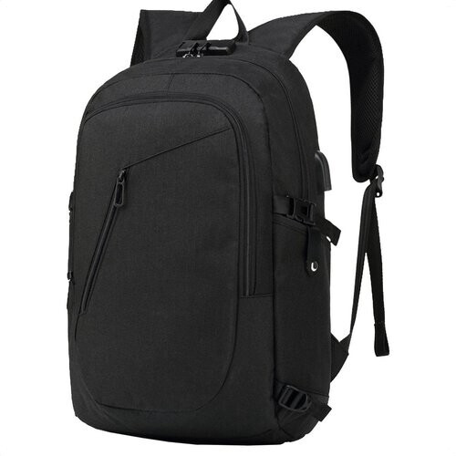 Tweedekans Laptop rugzak - Schooltas - Backpack - Laptoptas - USB oplaadstation - Waterafstotend stof - 14 t/m 15.6 inch - Zwart Tweedehands