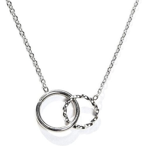 Tweedekans Laura Ferini Dames Ketting Per Sempre Zilver - Zilverkleurige Ketting Met Hanger - 18K Witgoud Verguld - Halsketting - Collier - Sieraad - Dames Ketting Met Hangertje Tweedehands