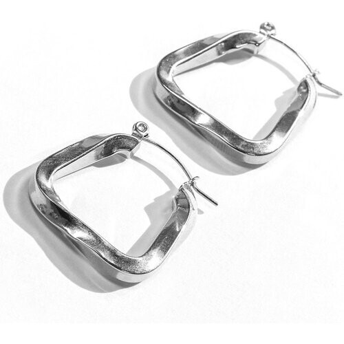 Tweedekans Laura Ferini Dames Oorbellen Piazza Zilver - Zilverkleurige Oorhangers - Dames Oorknoppen - Sieraad - Accessoires - Sieraden Tweedehands