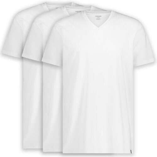 Tweedekans LEBASQ - Davis' T-shirt voor heren - 3 pack - met V-hals - Extra lang - Geschikt als Ondershirt - Wit - 3XL - Katoen Tweedehands
