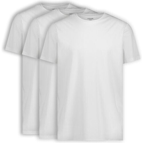 Tweedekans LEBASQ - Miles' T-shirt voor heren - 3 pack - met Crew Neck - Extra lang - Geschikt als Ondershirt - Wit - M - Katoen Tweedehands