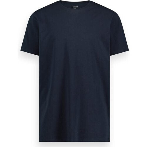 Tweedekans LEBASQ - Miles' T-shirt voor heren - 3 pack - met Ronde hals - Extra lang - Geschikt als Ondershirt - Blauw - M - Katoen Tweedehands