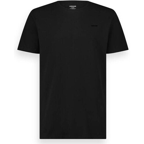 Tweedekans LEBASQ - The Baker - T-shirt - Met korte mouw - Pitch Black - Zwart - XL - biologisch katoen - 3D print op borst Tweedehands
