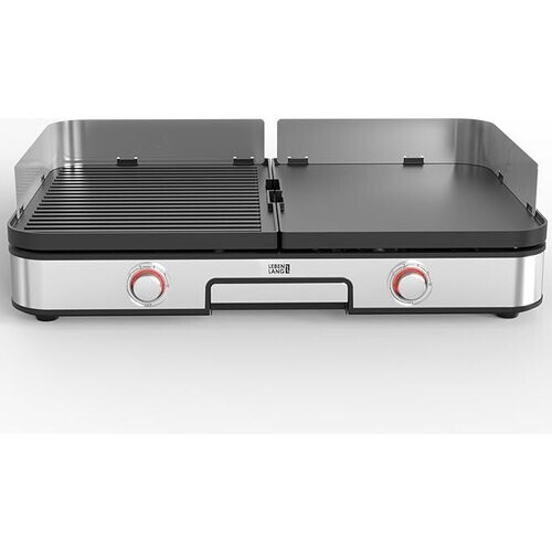 Tweedekans LEBENLANG Elektrische Tafelgrill - 2400W - Inclusief Grilltang en Spatbescherming - 30 x 23,7 x 15 cm - RVS Tweedehands