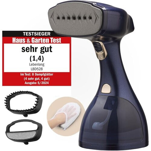 Tweedekans LEBENLANG Kledingstomer - 1500W - 300 ml Watertank - Inclusief Handschoen en Opzetstukken - Blauw Tweedehands