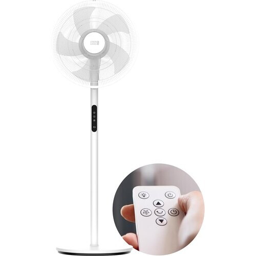 Tweedekans LEBENLANG - Staande Ventilator – Stil - met Afstandsbediening - LED-Display - 5 Modi - Oscillerend, Energiebesparend – Voor Woon en Slaapkamer Tweedehands