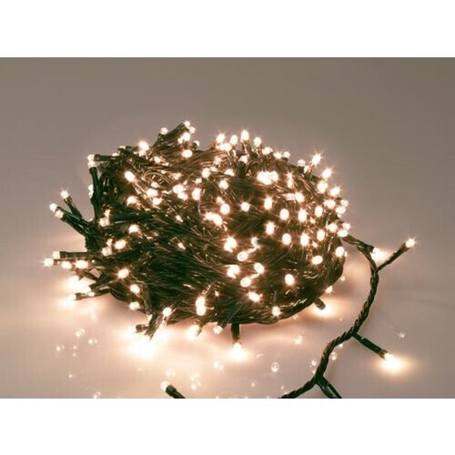 Tweedekans LED lichtsnoer Arizona wit, LED lichtketting, 40 meter kerstverlichting met 600 LED lampjes, groene kabel, vast licht, IP44 spatwaterdicht, binnen en buiten, laagspanning Tweedehands