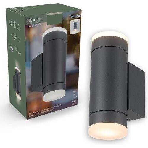 Tweedekans Led's Light AllWeather Dubbele Buitenlamp - IP44 - Mat Antraciet - 177 x 65 x 102 mm Tweedehands