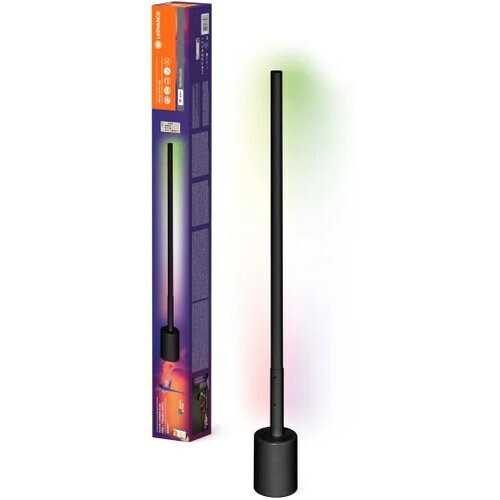 Tweedekans Ledvance Cornerslim Smart Wifi Vloerlamp 80 cm – Zwart – RGB & CCT – Slanke Smart Staande Lamp voor Modern Interieur Tweedehands