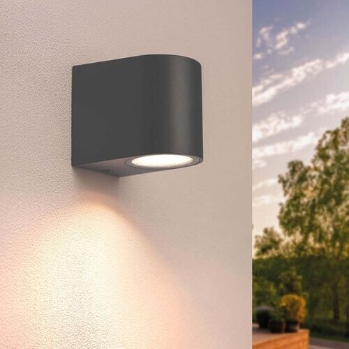 Tweedekans Ledvion - LED Wandlamp Antraciet - GU10 - IP54 Tweedehands