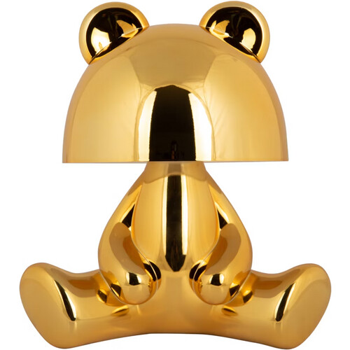 Tweedekans Leitmotiv Bear LED Tafellamp – Met Bluetooth Speaker – Draadloos – Goudkleurig Tweedehands