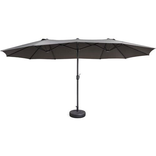 Tweedekans Lifa Garden Dubbele Parasol 450x265x240 cm Antraciet met Hoes UV50+ Tweedehands