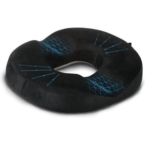Tweedekans LifeGoods Donut Zitkussen – Ergonomisch Stoelkussen – U-vorm – Wasbare Hoes – Zwart Tweedehands