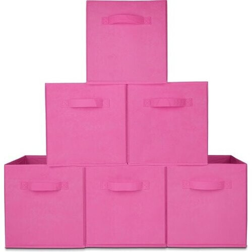 Tweedekans LifeGoods Kast Organizers - 6 Stuks - 20L - Textiel - Roze Tweedehands