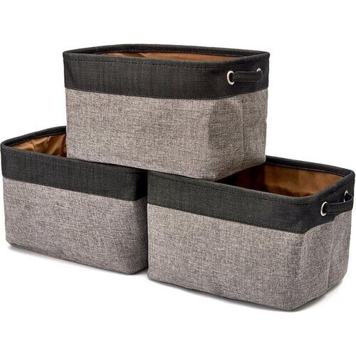 Tweedekans LifeGoods Opbergmand - 3 Stuks - Kast Organizer - 20 L - Textiel - Grijs Tweedehands