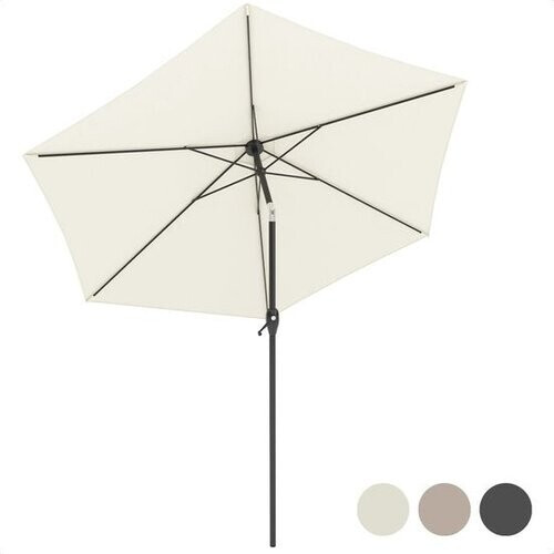 Tweedekans LifeGoods Parasol - Ø270 cm - 30° Kantelbaar - Waterdicht - met Hoes - Crème Tweedehands