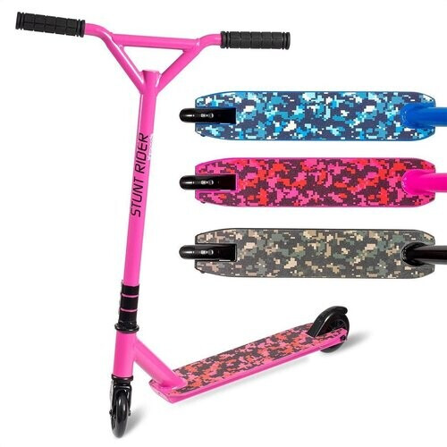 Tweedekans LifeGoods StuntRider - Stuntstep - Step 8+ Jaar - 100mm Wielen - Jongens/Meisjes - Roze Tweedehands