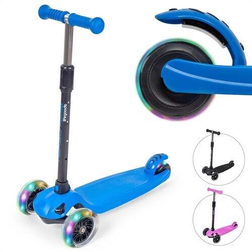 Tweedekans LifeGoods TurboRide Kinderstep - Step 5-8 Jaar - 3 Lichtgevende Wielen - Jongens/Meisjes - Blauw Tweedehands