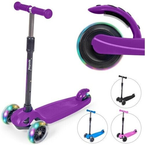 Tweedekans LifeGoods TurboRide Kinderstep - Step 5-8 Jaar - 3 Lichtgevende Wielen - Jongens/Meisjes - Paars Tweedehands