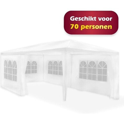 Tweedekans Lifetime Garden Partytent - Paviljoen - 6 Zijwanden - Waterdicht - 600 x 300 x 250 cm - Wit Tweedehands