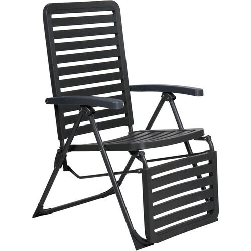 Tweedekans Lifetime Garden Verstelbare Tuinstoel - Zit en Ligstoel Tuin - Campingstoel Opvouwbaar - 104 x 62 x 151cm - Zwart Tweedehands